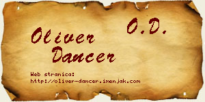 Oliver Dancer vizit kartica